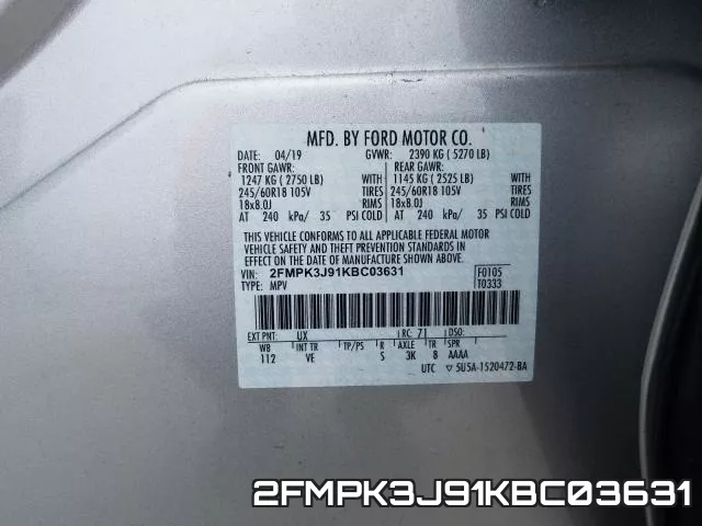 2FMPK3J91KBC03631 фото 2
