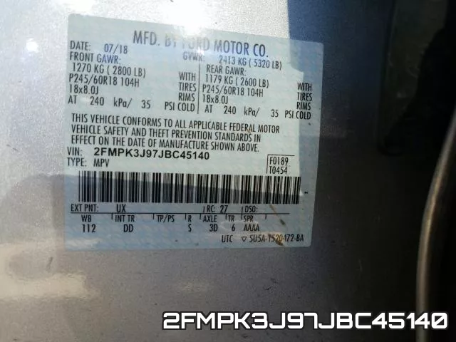 2FMPK3J97JBC45140 фото 2