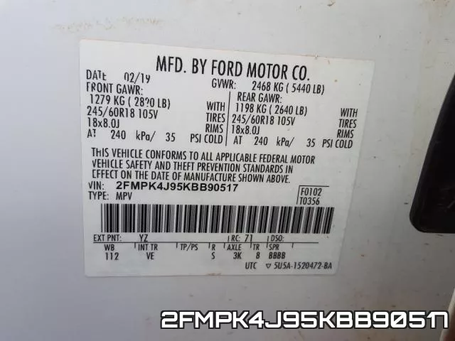 2FMPK4J95KBB90517 фото 2