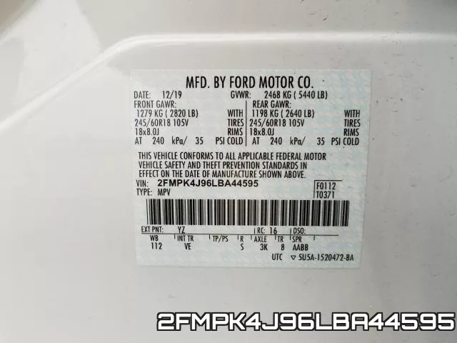 2FMPK4J96LBA44595 фото 2
