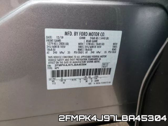 2FMPK4J97LBA45304 фото 2