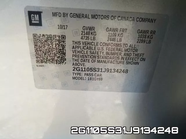 2G1105S31J9134248 фото 2
