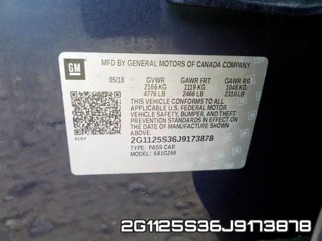 2G1125S36J9173878 фото 2