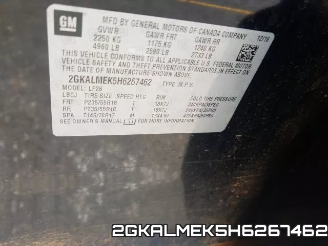 2GKALMEK5H6267462 фото 2