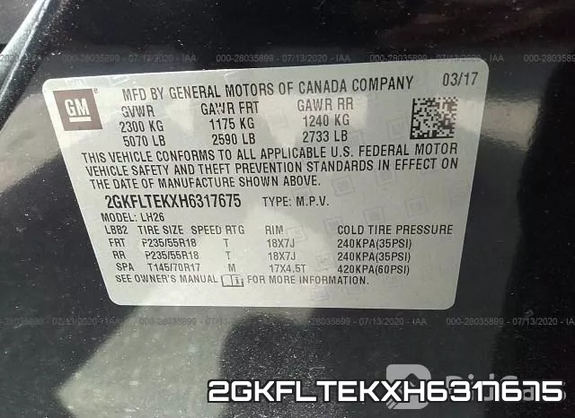 2GKFLTEKXH6317675 фото 10