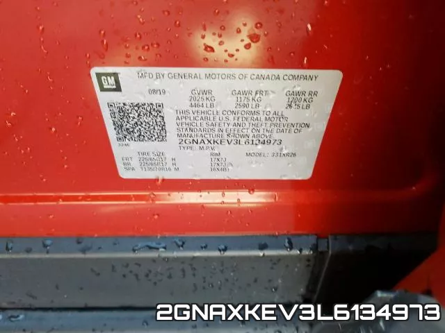 2GNAXKEV3L6134973 фото 2