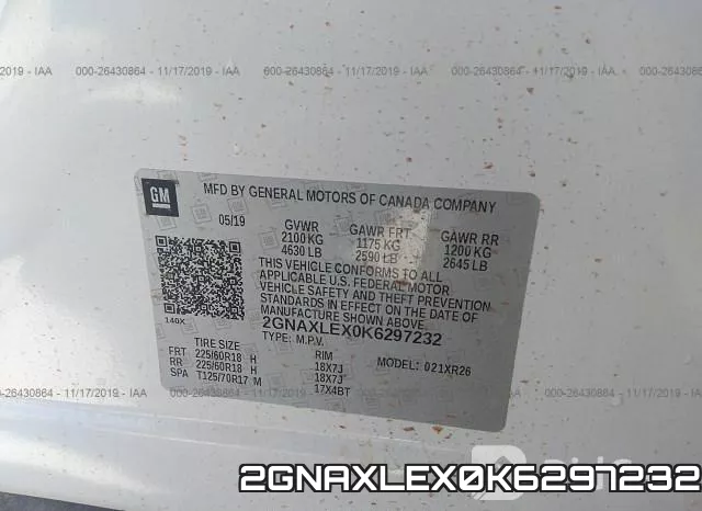 2GNAXLEX0K6297232 фото 10
