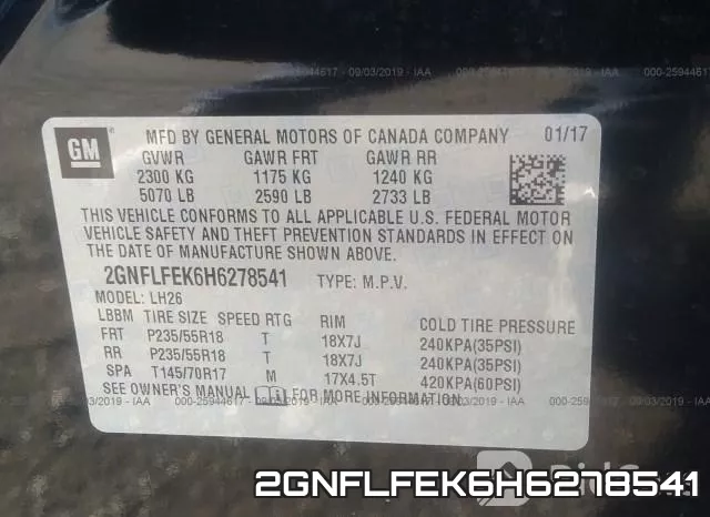 2GNFLFEK6H6278541 фото 10