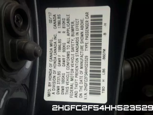 2HGFC2F54HH523529 фото 2