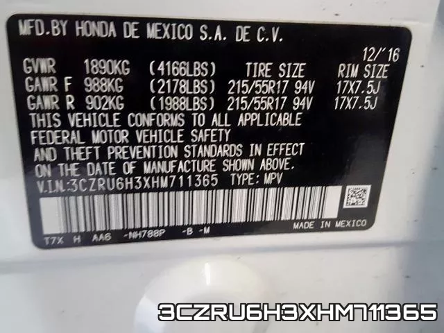 3CZRU6H3XHM711365 фото 2