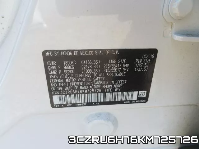 3CZRU6H76KM725726 фото 2