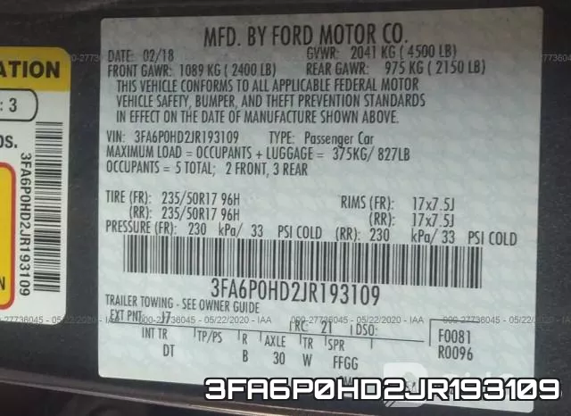 3FA6P0HD2JR193109 фото 10