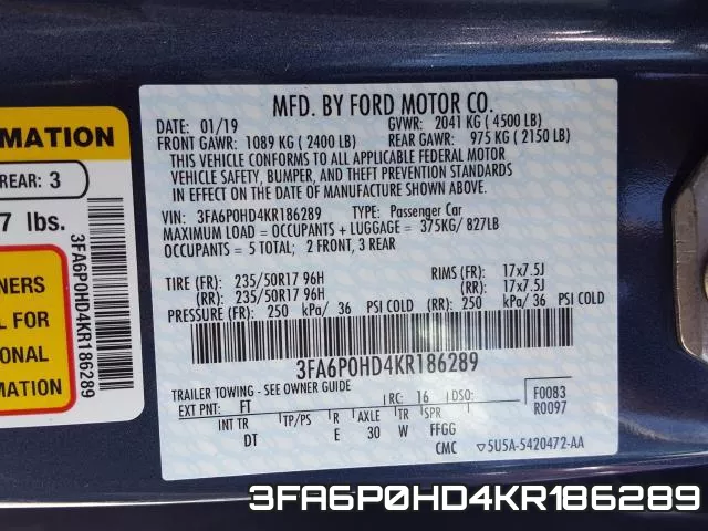 3FA6P0HD4KR186289 фото 2
