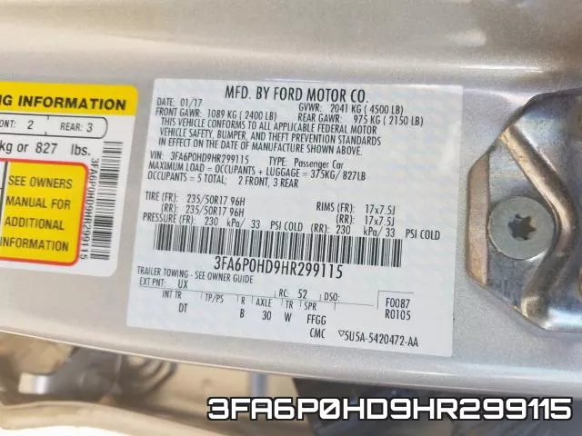 3FA6P0HD9HR299115 фото 2