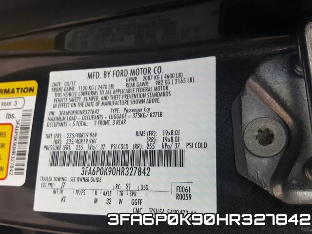 3FA6P0K90HR327842 фото 2