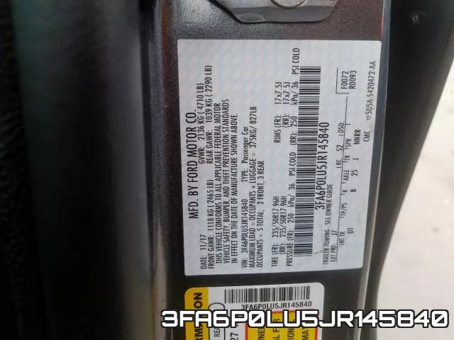 3FA6P0LU5JR145840 фото 2