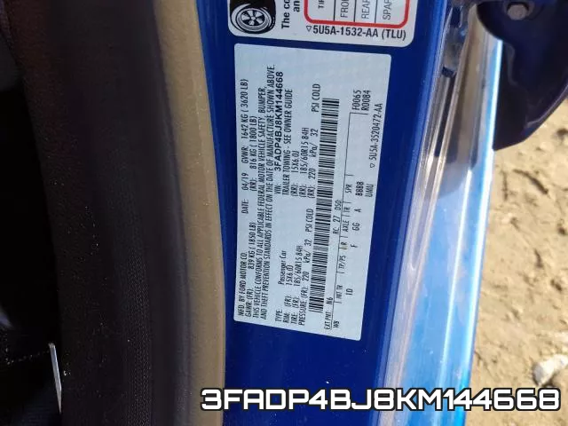 3FADP4BJ8KM144668 фото 2