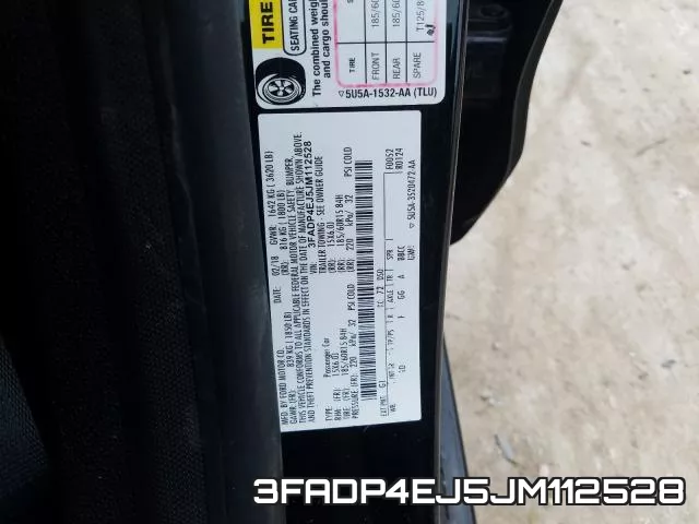 3FADP4EJ5JM112528 фото 2