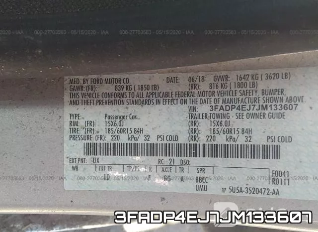 3FADP4EJ7JM133607 фото 10