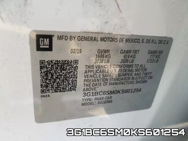 3G1BC6SM0KS601254 фото 2