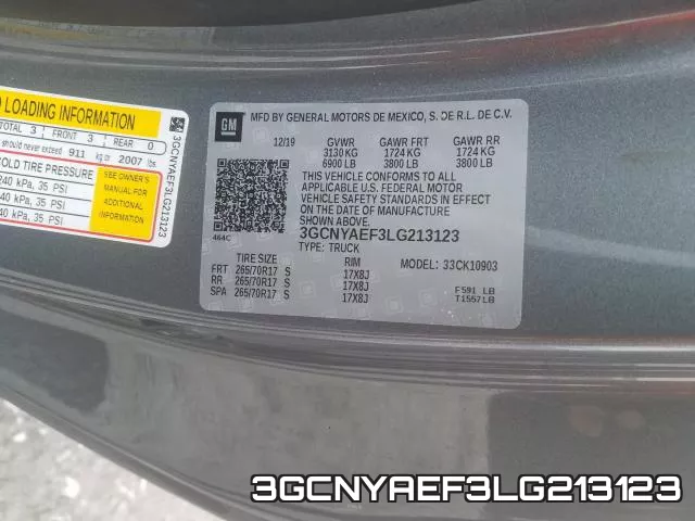 3GCNYAEF3LG213123 фото 2
