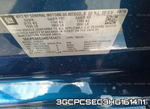 3GCPCSEC3HG161471 фото 10