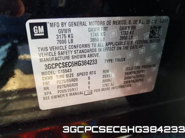 3GCPCSEC6HG384233 фото 2