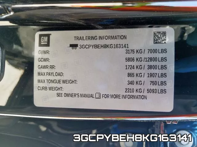 3GCPYBEH8KG163141 фото 2