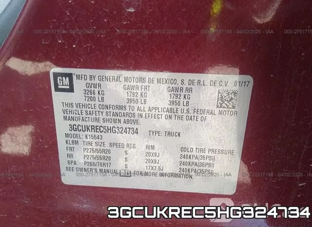 3GCUKREC5HG324734 фото 10