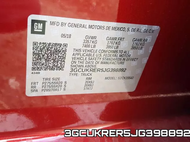 3GCUKRER5JG398892 фото 2