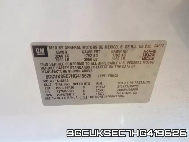 3GCUKSEC7HG419626 фото 2