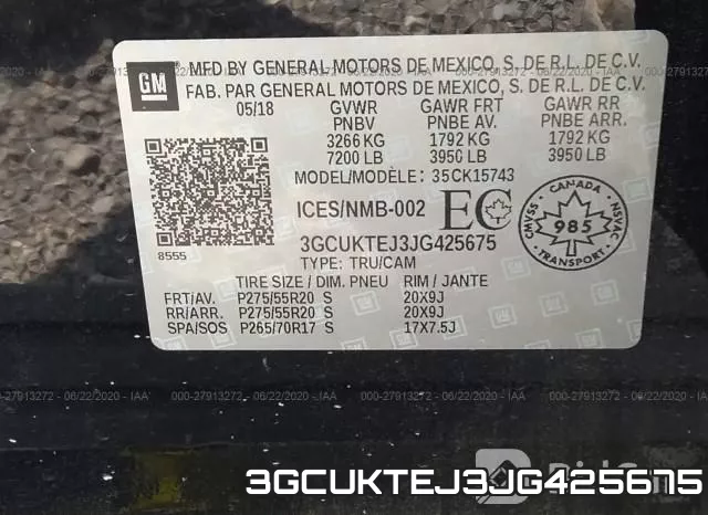 3GCUKTEJ3JG425675 фото 10