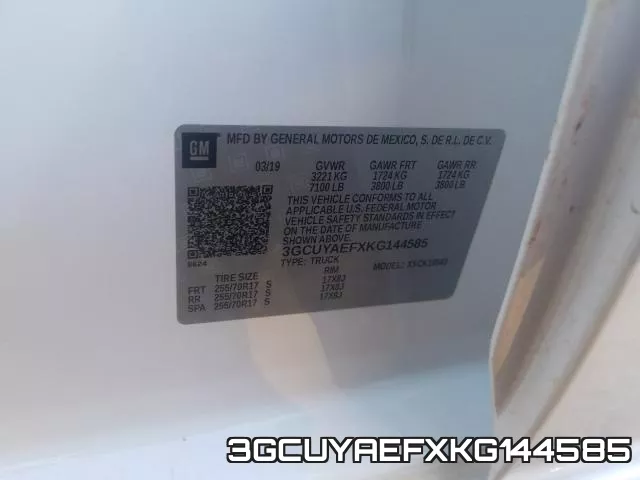 3GCUYAEFXKG144585 фото 2