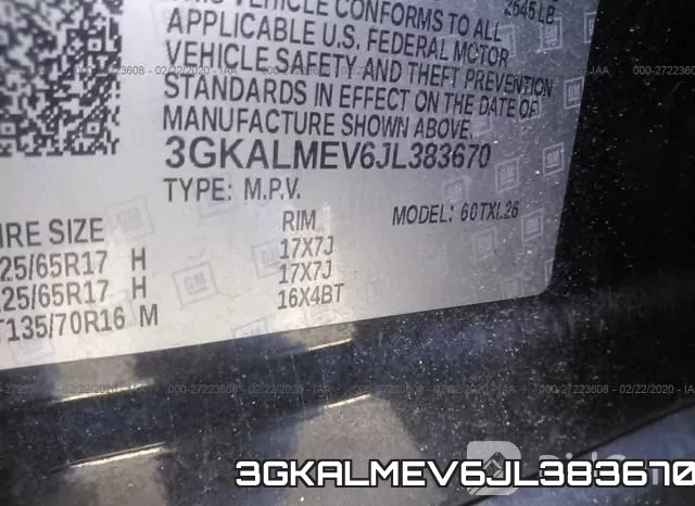 3GKALMEV6JL383670 фото 10
