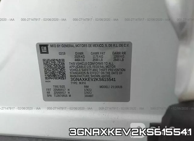 3GNAXKEV2KS615541 фото 10