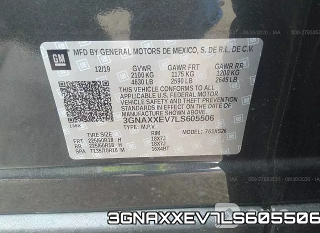 3GNAXXEV7LS605506 фото 10