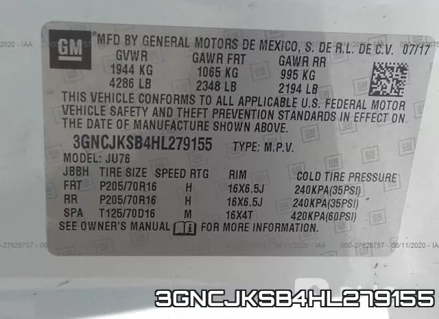 3GNCJKSB4HL279155 фото 10