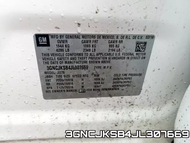 3GNCJKSB4JL307669 фото 2