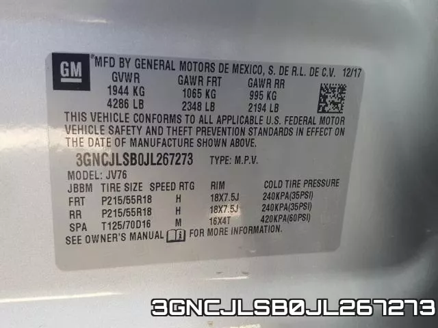 3GNCJLSB0JL267273 фото 2