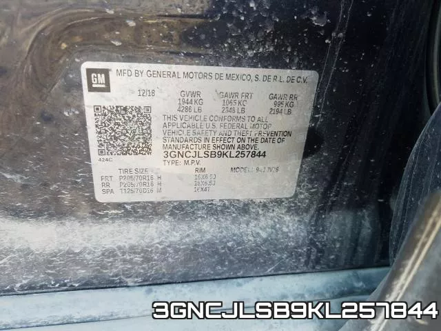 3GNCJLSB9KL257844 фото 2