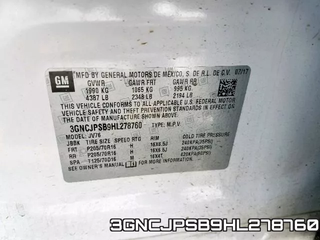 3GNCJPSB9HL278760 фото 2