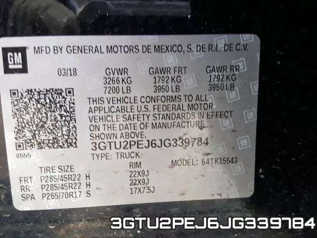 3GTU2PEJ6JG339784 фото 2