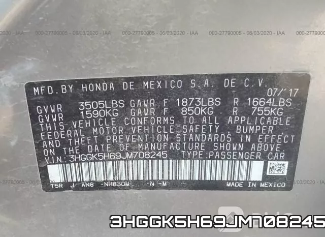 3HGGK5H69JM708245 фото 10