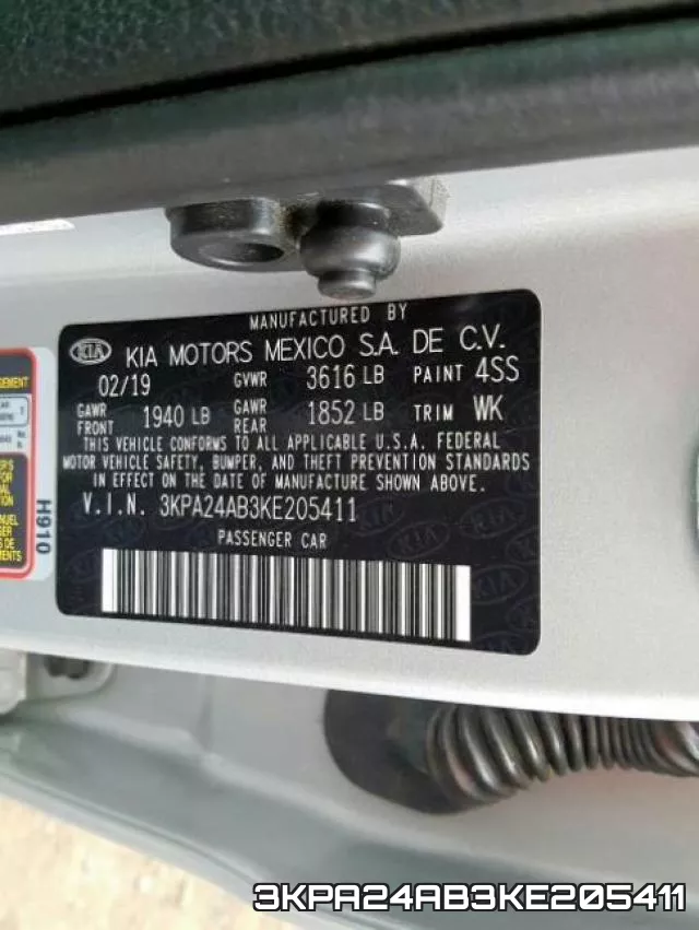 3KPA24AB3KE205411 фото 2