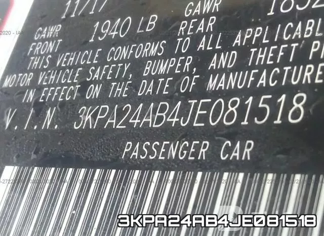 3KPA24AB4JE081518 фото 10