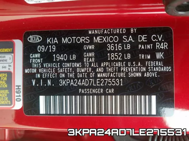 3KPA24AD7LE275531 фото 2