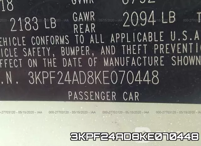 3KPF24AD8KE070448 фото 10