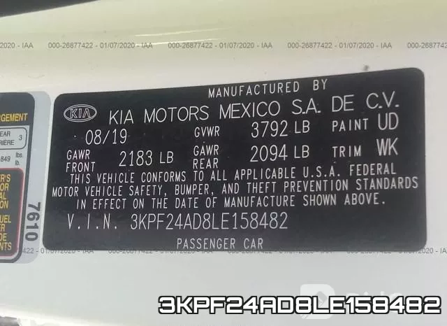 3KPF24AD8LE158482 фото 10