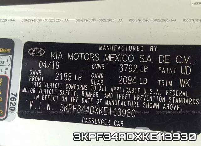 3KPF34ADXKE113930 фото 10