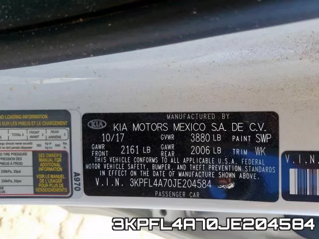 3KPFL4A70JE204584 фото 2